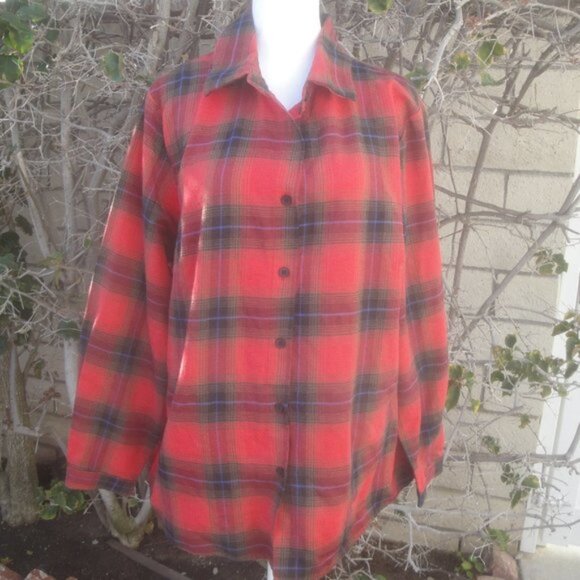 Shein Curve Blouse 2XL Cotton-Polyester Plaid 70's Inspired Preppy Style - Picture 4 of 6